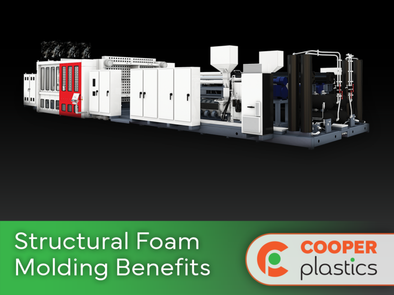 A rendering of a structural foam injection molding machine
